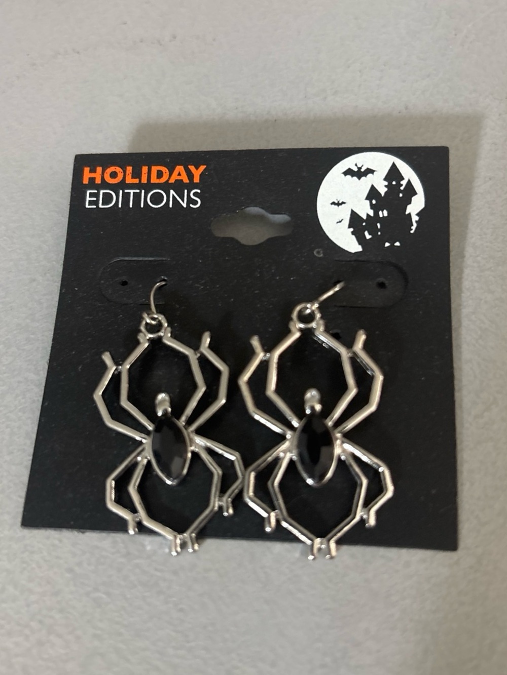 Spider gothic Halloween earrings